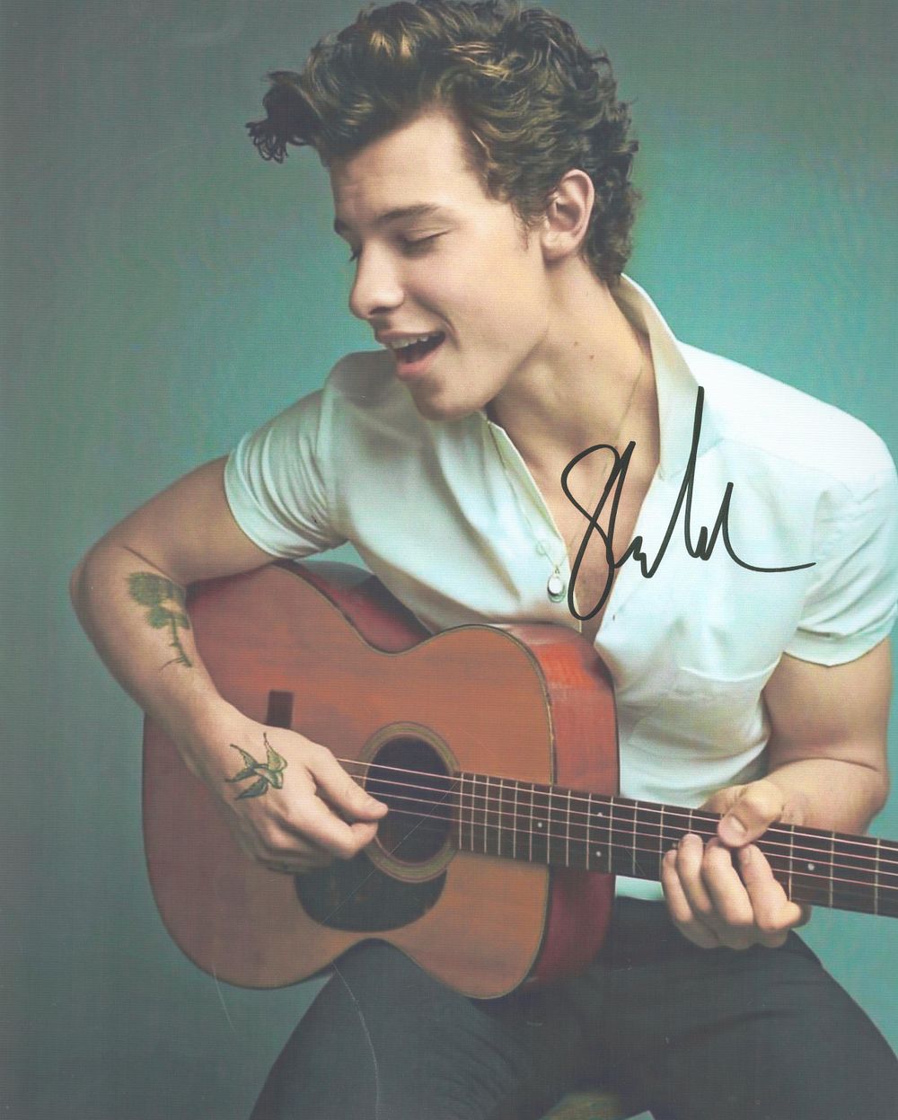 Lot 183: Shawn Mendes signed 10x8inch colour photo.