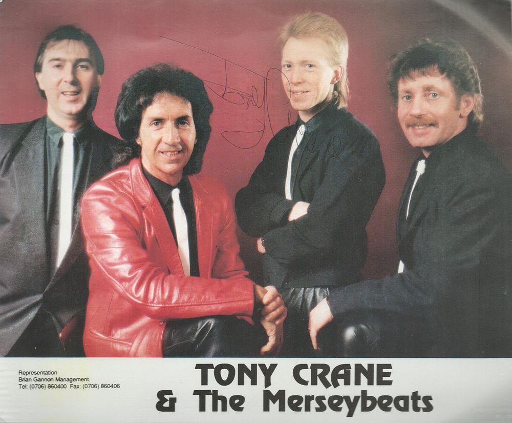 Lot 195: Tony Crane signed Merseybeats 10x8inch colour promo photo.