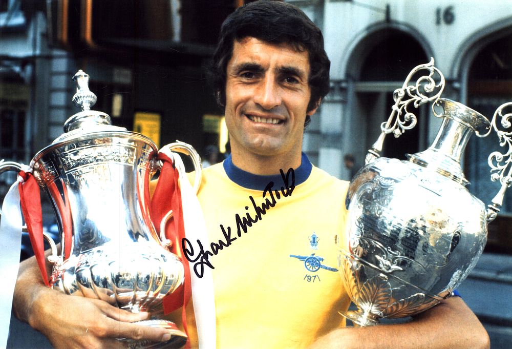Lot 275: Frank McLintock signed 12x8inch colour photo.