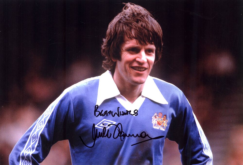 Lot 278: Mick Channon signed 12x8inch colour photo.