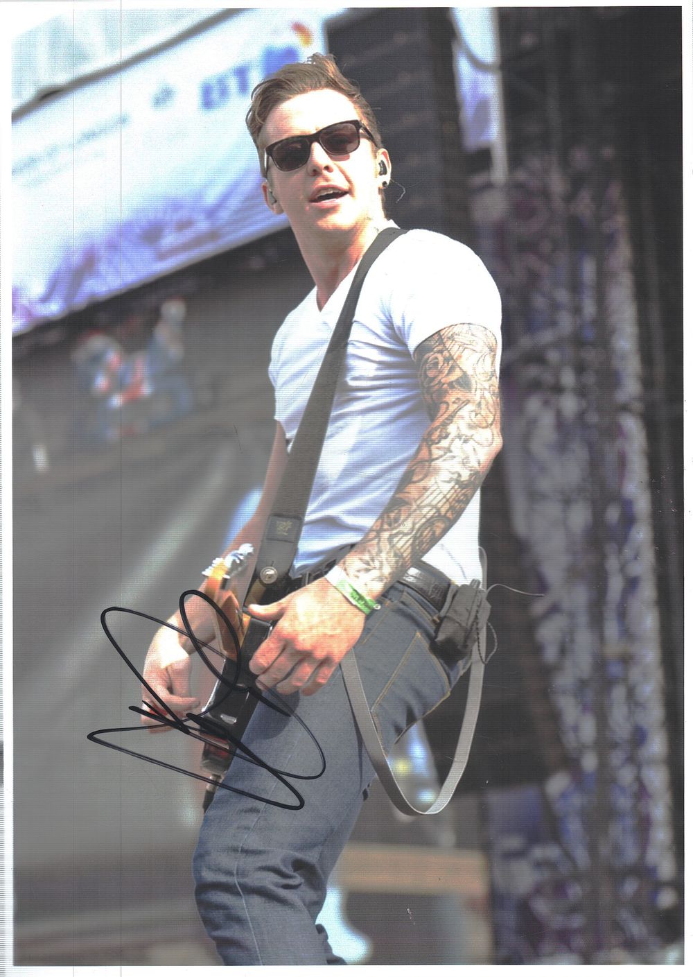 Lot 314: Danny Jones (McFly) signed 12x8inch colour photo.