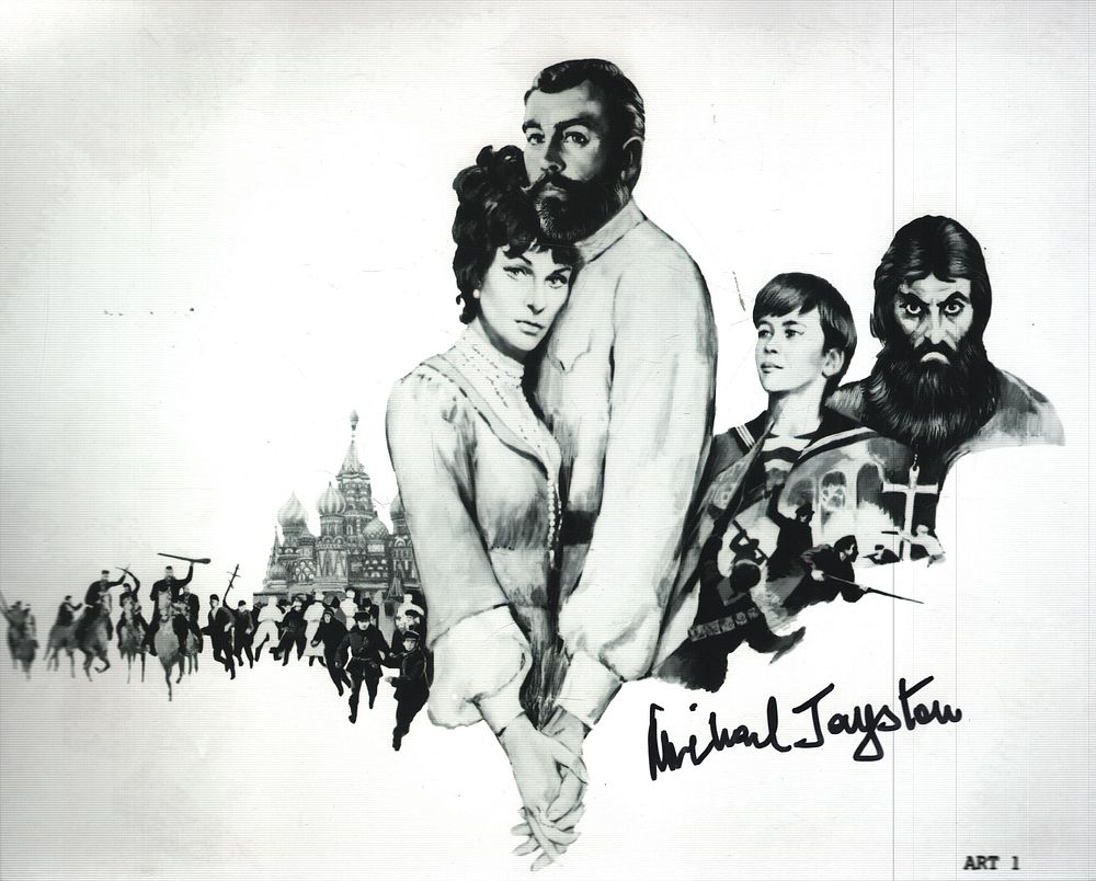 Lot 329: Michael Jayston signed 10x8inch black and white photo.