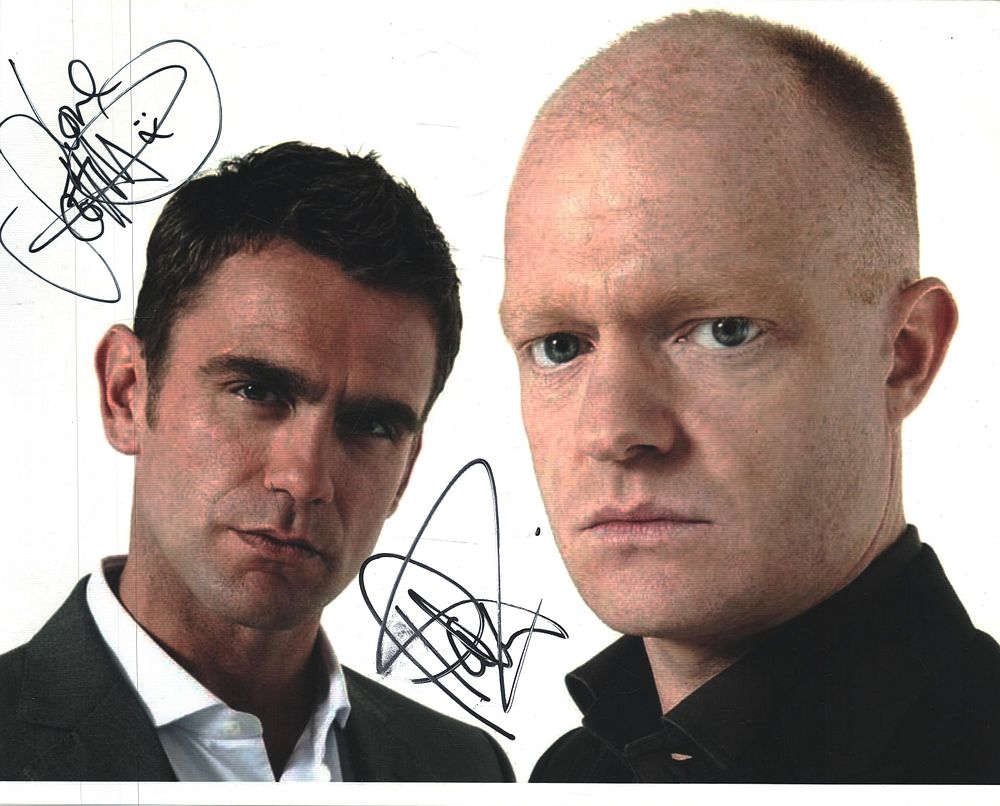 Lot 340: Scott Maslen and Jake Wood signed 10x8inch colour...