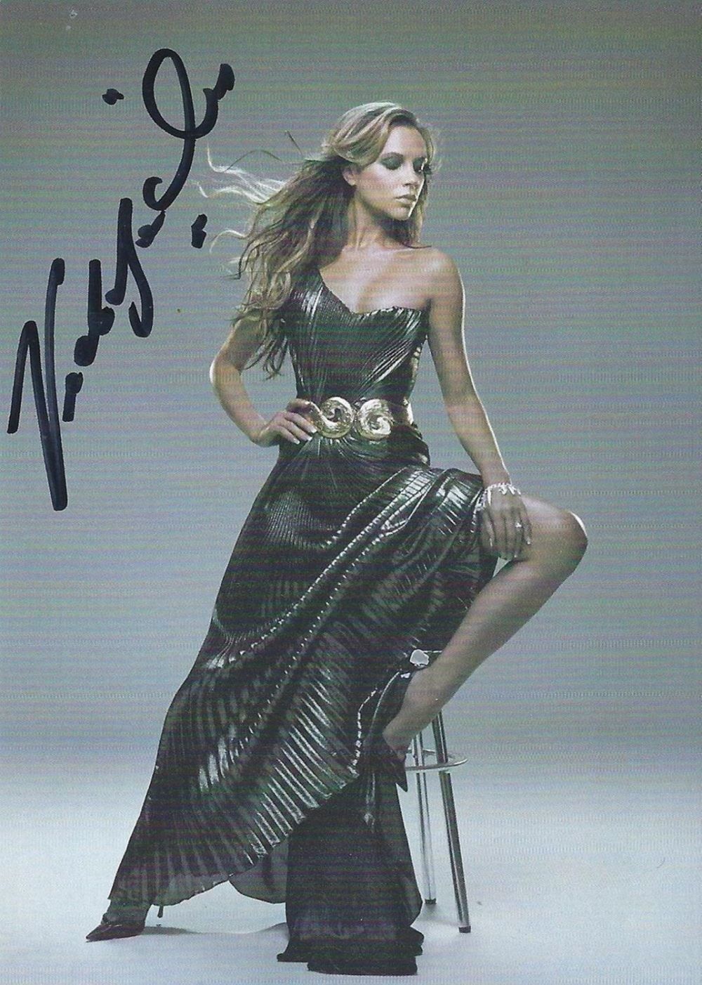 Lot 387: Singer and fashion icon, Victoria Beckham signed 6x4...