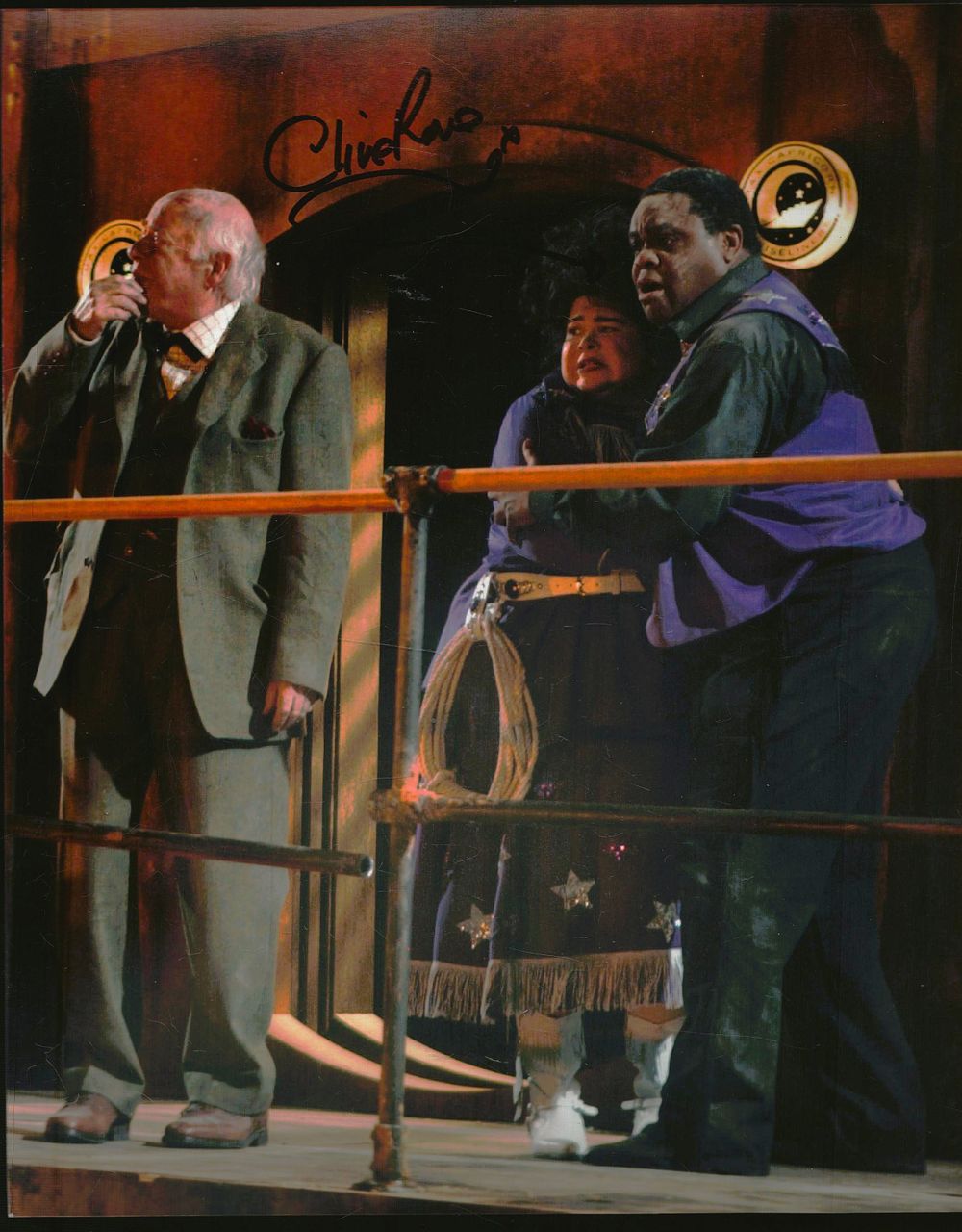 Lot 346: Clive Rose signed Dr Who Space Cowboys 10x8inch...