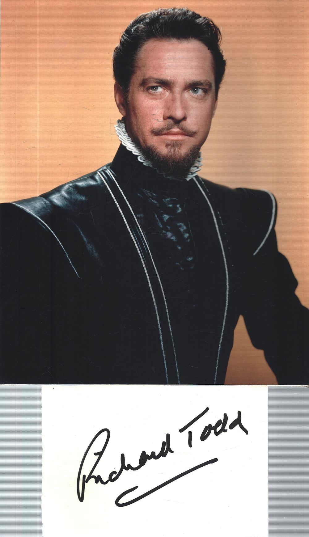 Lot 347: Richard Todd signed 6x4 inch white card and...