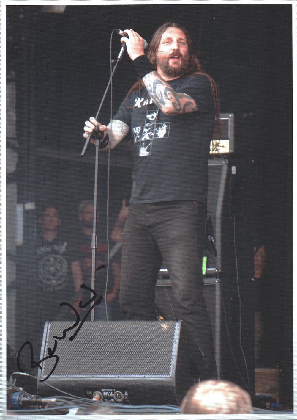 Lot 357: Ben Ward (Orange Goblin) signed 12x8inch colour photo.