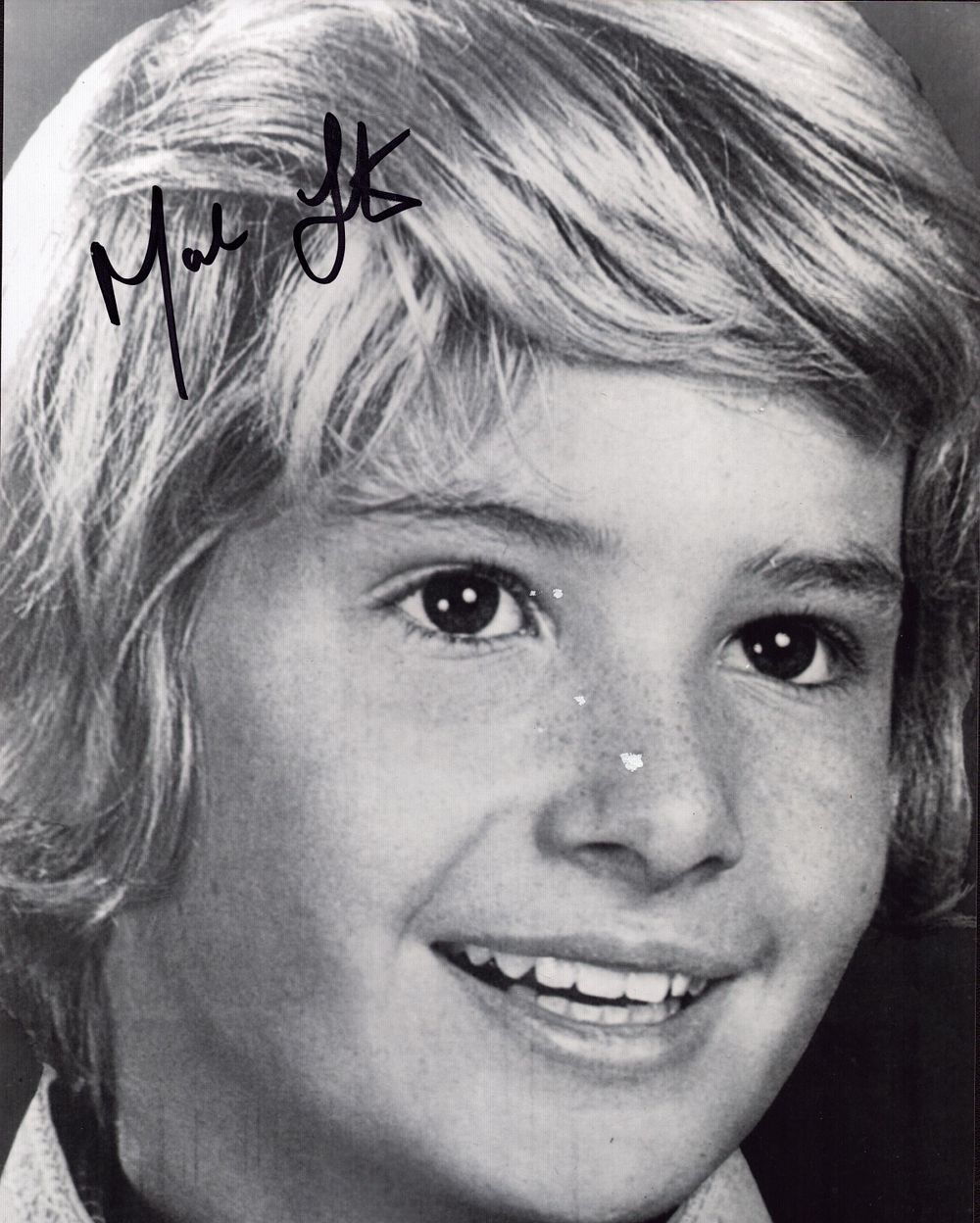 Lot 374: Mark Lester signed 10x8inch black and white photo.