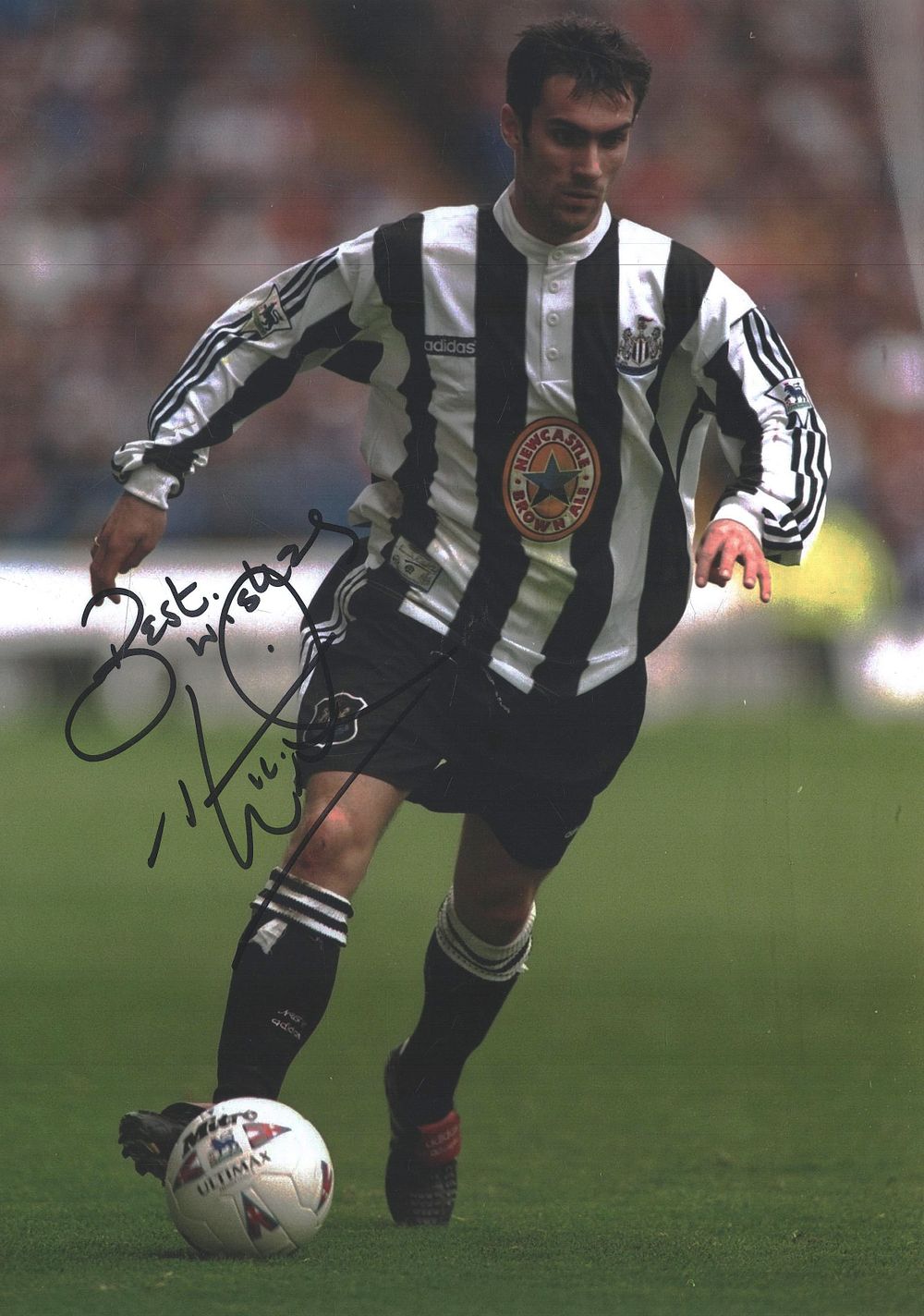 Lot 396: Keith Gillespie signed 12x8inch colour photo pictured in...