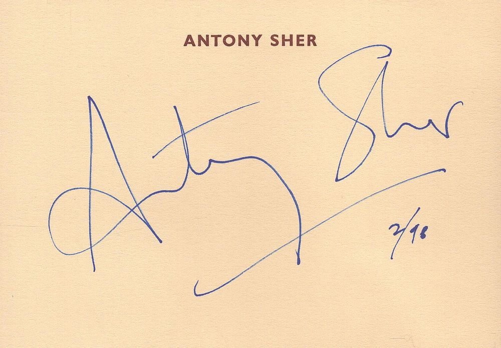 Lot 526: Anthony Sher signed 6x4 inch card dated 1998.