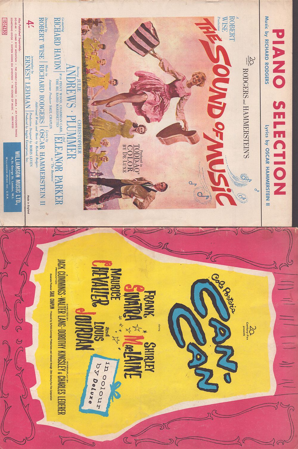 Lot 532: Vintage programmes/music score The Sound of Music piano...