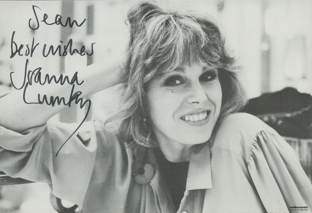 Lot 614: Joanna Lumley signed 6x4 inch black and white...
