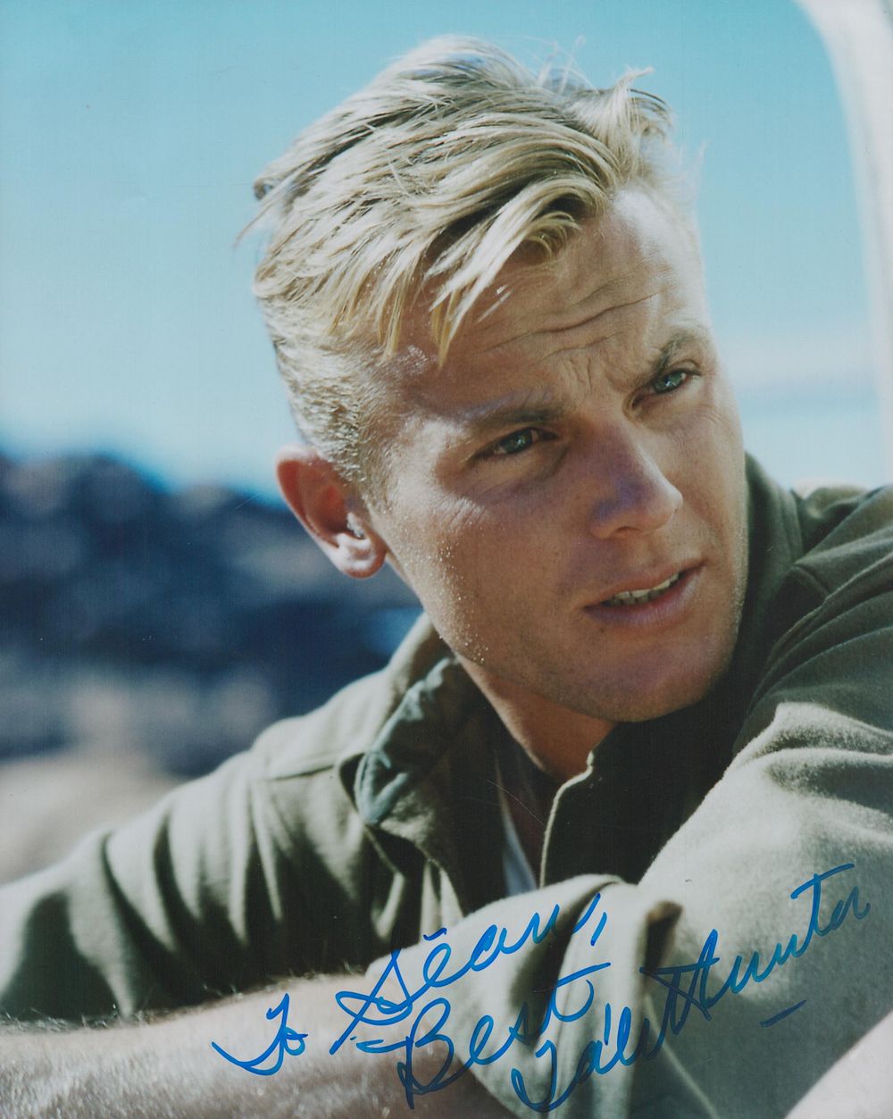 Lot 626: Tab Hunter signed 10x8 inch colour photo dedicated.
