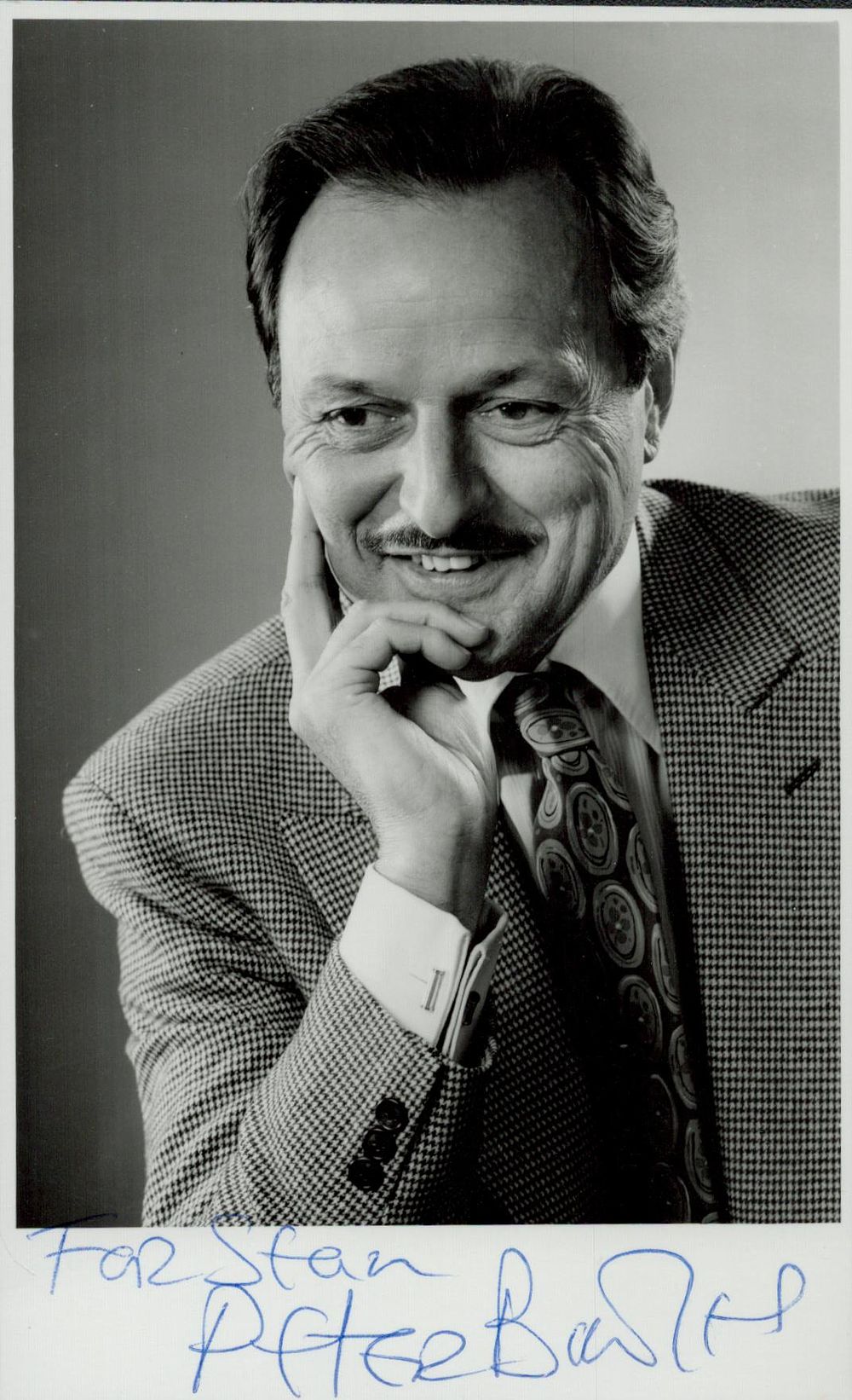 Lot 652: Peter Bowles signed black & white photo Approx....