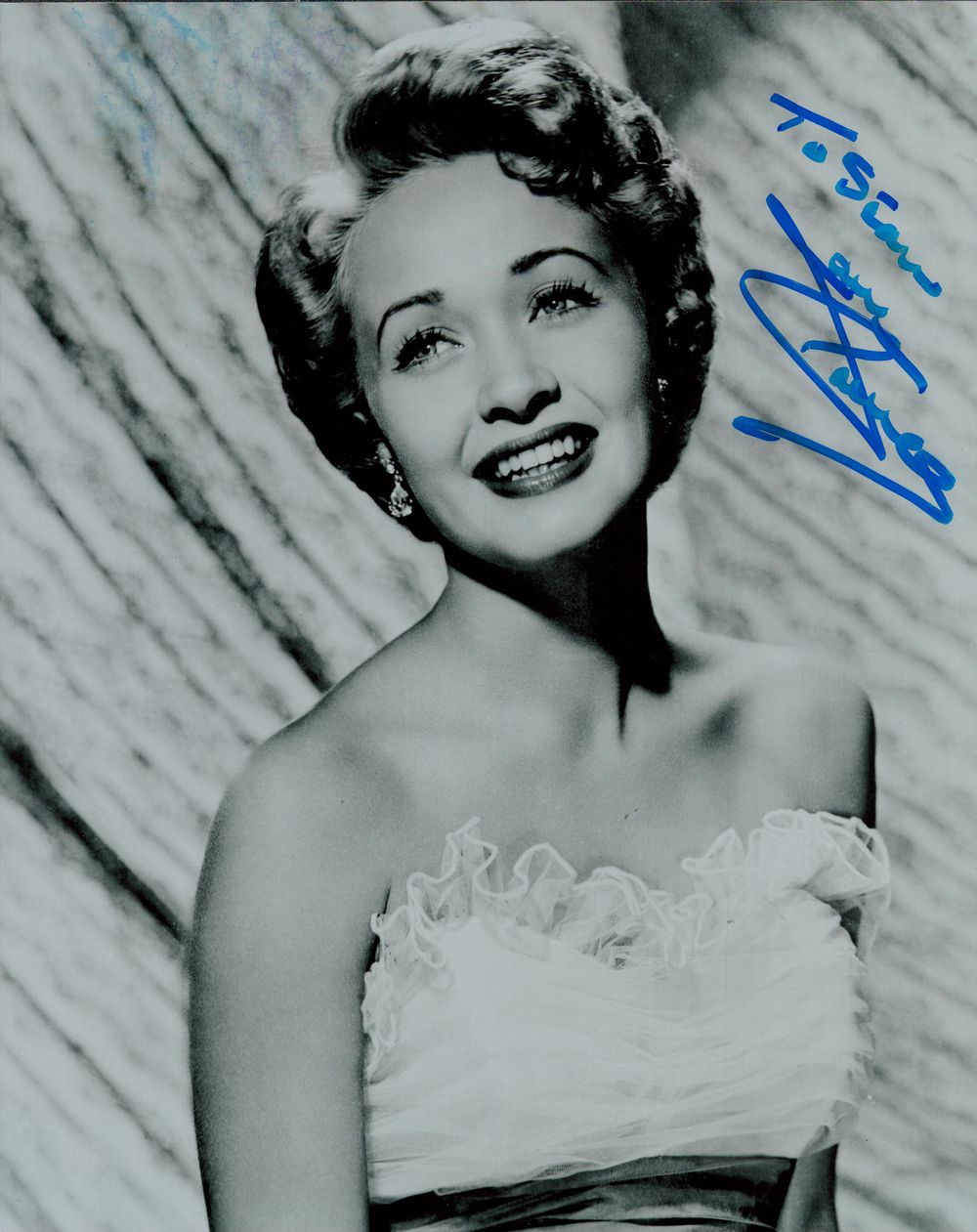 Lot 667: Jane Powell signed 10x8 inch black and white...