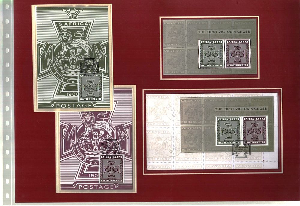 Lot 703: The First Victoria Cross mounted stamp sheet display...