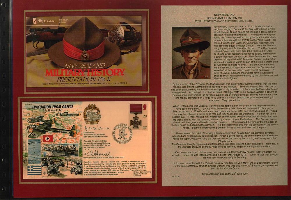 Lot 715: Sergeant John Daniel Hinton VC and Wing Commander...