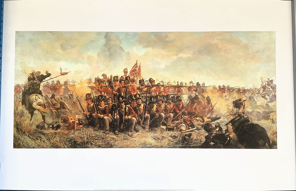 Lot 762: Historical Military print 34x21 inch print titled Quatre...