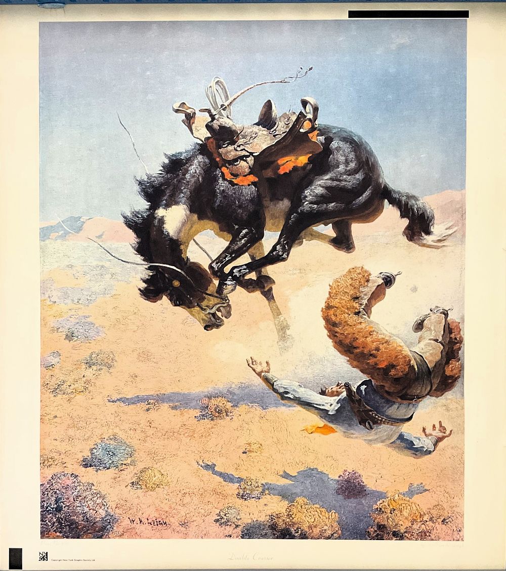 Lot 772: Double Crosser 25x22 inch colour print by the...
