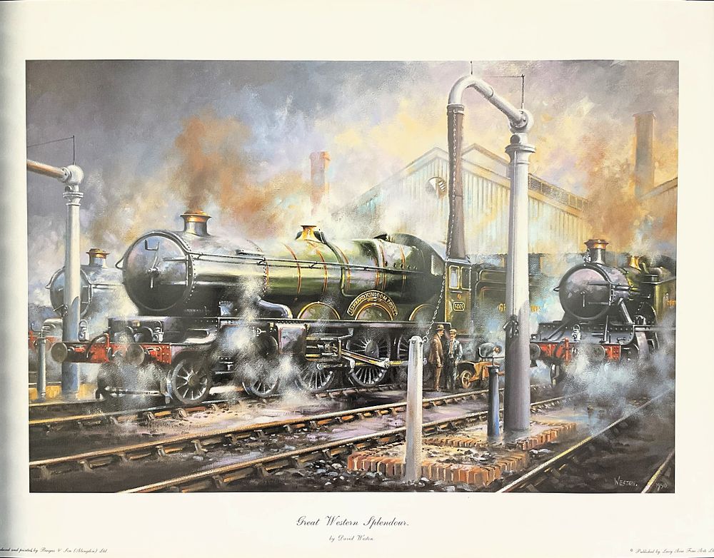 Lot 780: Train Print 24x18 inch colour print titled Great...