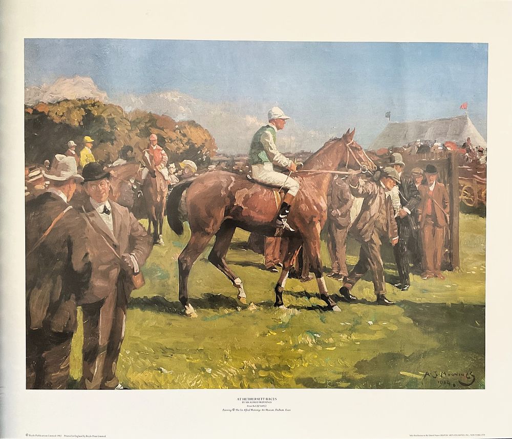 Lot 781: At Hethersett Races 28x23 inch colour print by...