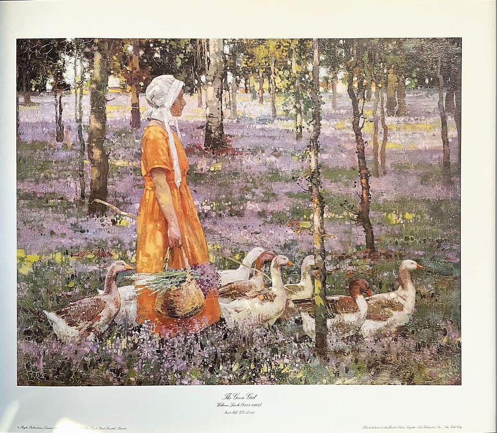 Lot 793: The Goose Girl 23x27inch colour print by the...