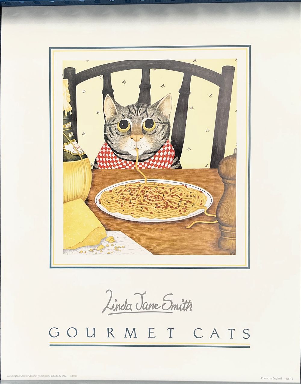 Lot 801: Linda Jane Smith signed Three Gourmet Cat prints....