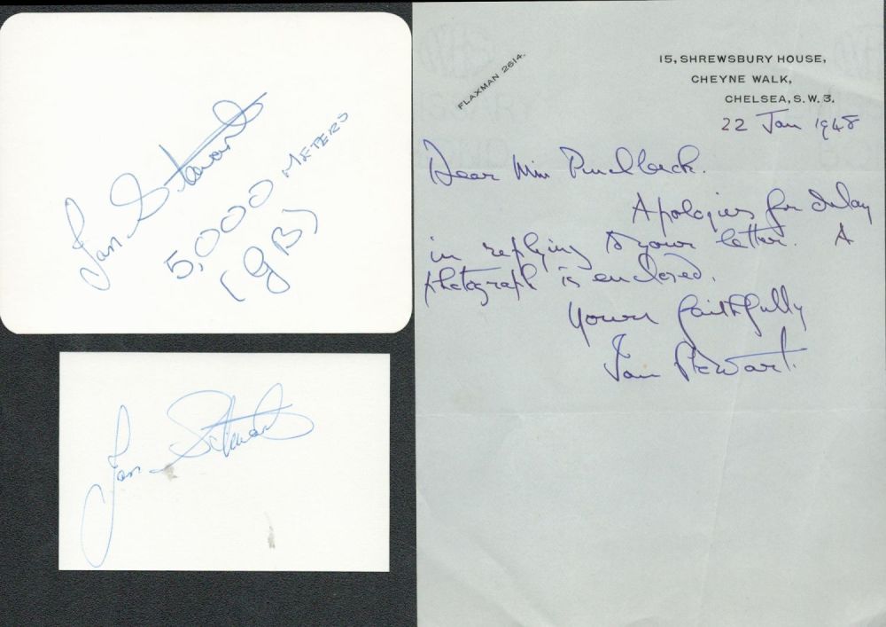 Lot 436: Musician, Ian Stewart signature piece featuring 2 signed...