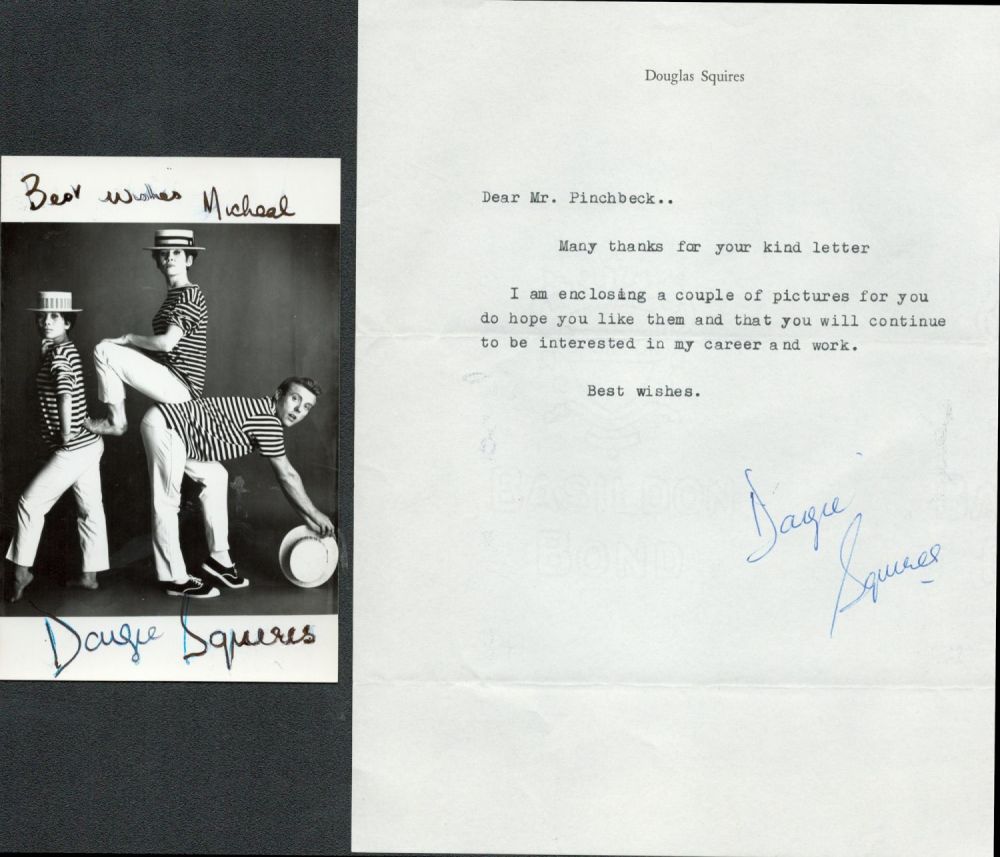 Lot 437: Choreographer, Dougie Squires signed 6x4 black and white...
