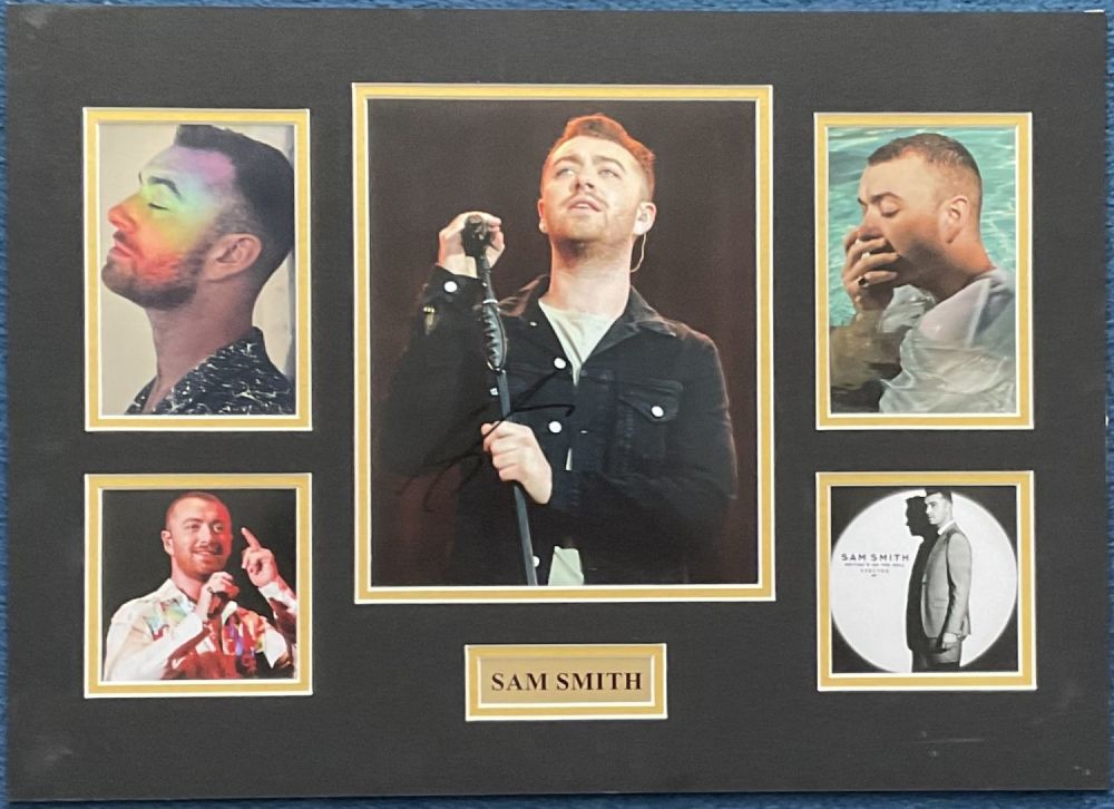 Lot 445: English Singer Sam Smith Signed 10x8 inch Colour...