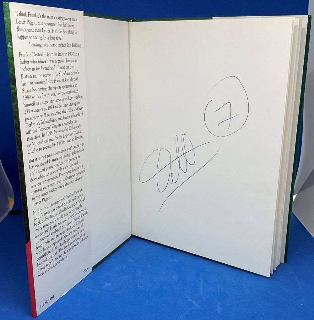 Lot 446: Champion Jockey Frankie Dettori Signed on his own...