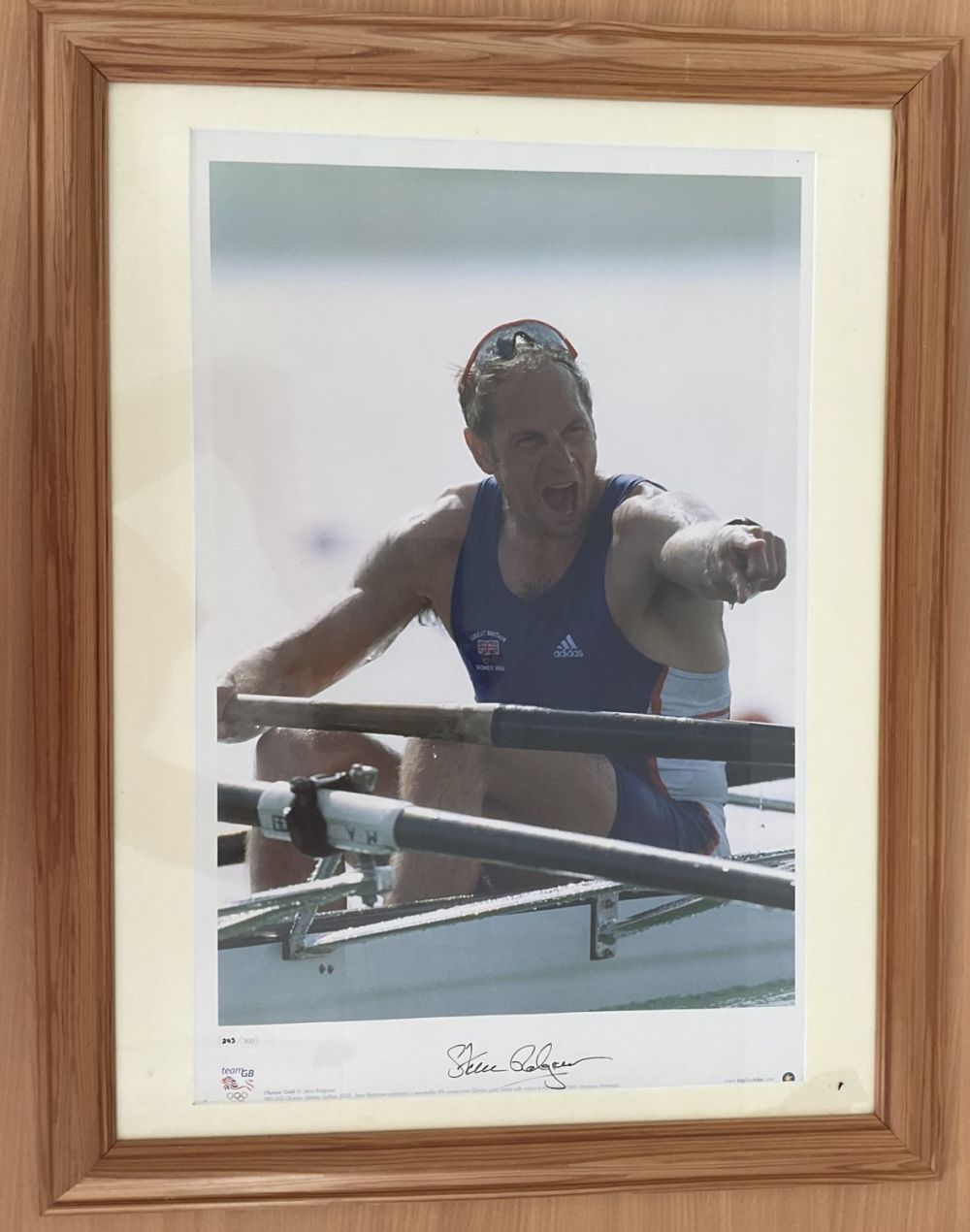 Lot 464: Rowing Sir Steve Redgrave Signed Big Blue Tube...
