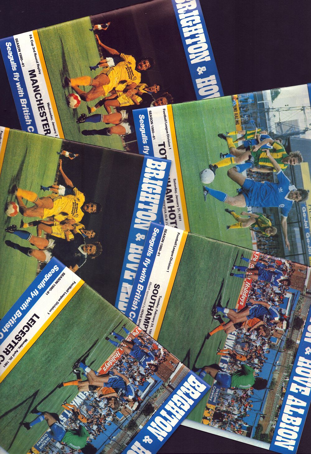 Lot 260: 5x Brighton & Hove Albion football league div...