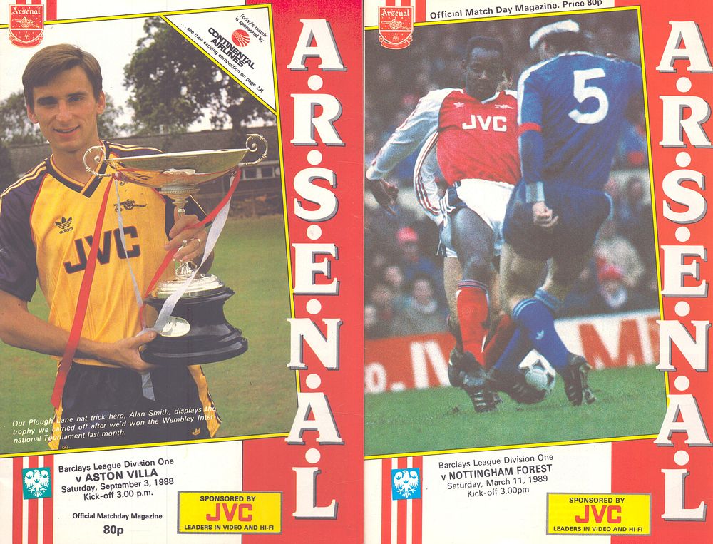 Lot 270: 2x Arsenal league one division v Aston Villa...