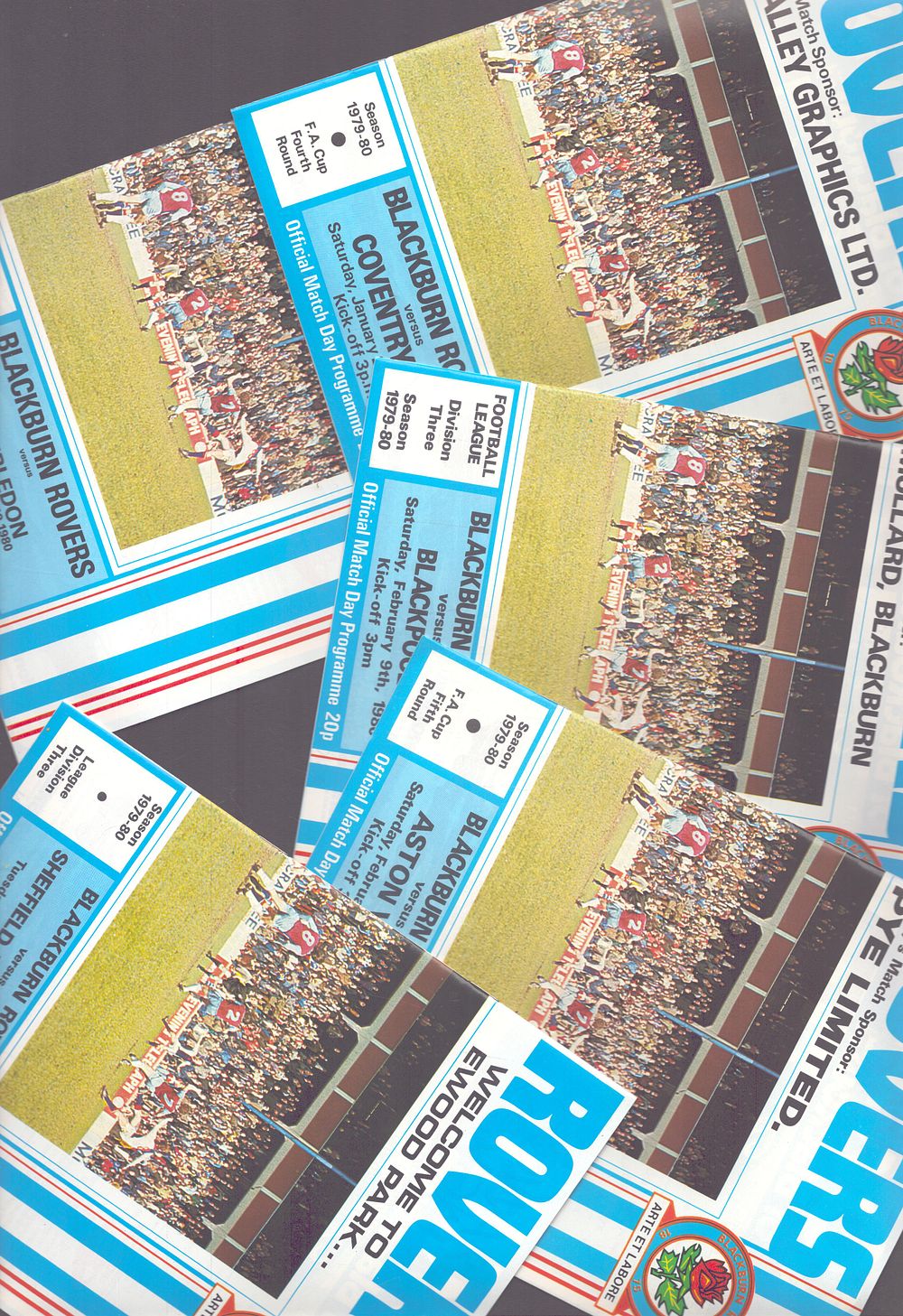 Lot 276: 5x Blackburn Rovers season 1979-80, division 3, v...