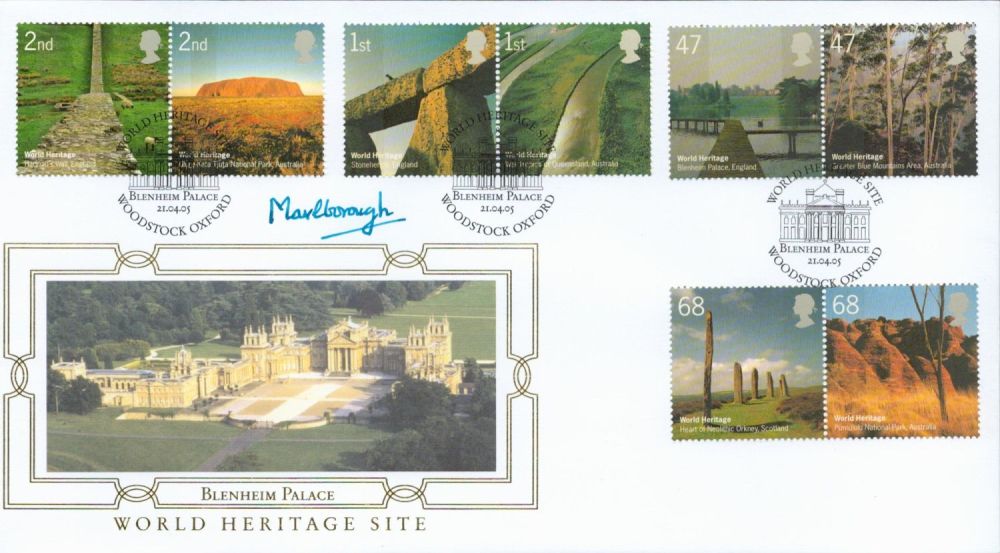 Lot 486: Duke of Marlborough Signed Internet Stamps, World Heritage...