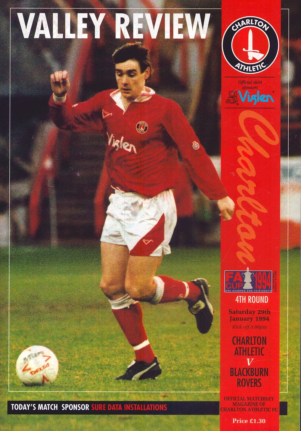 Lot 294: 1x Charlton match day magazine, Valley Review FA...
