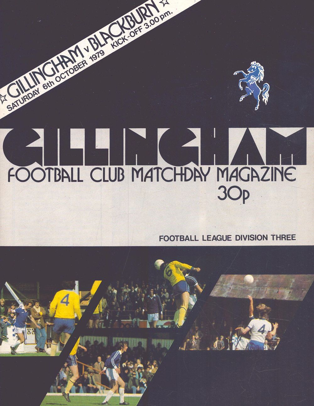 Lot 312: 1x Gillingham matchday magazine, division three, v Blackburn...
