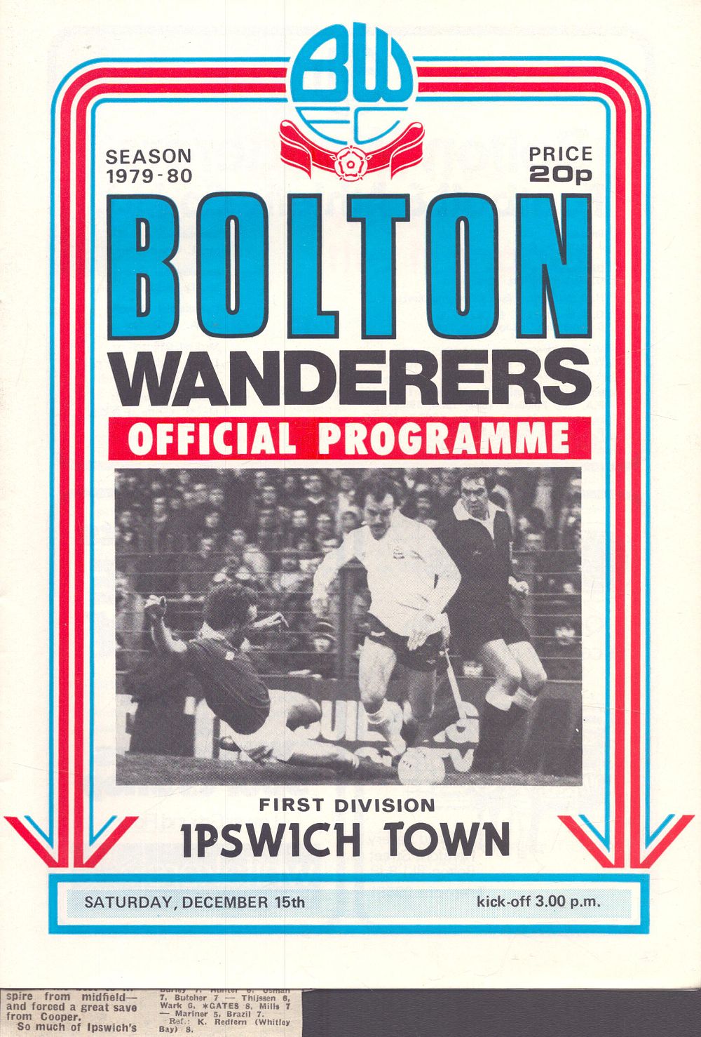 Lot 313: 1x Bolton Wanders official Programme, season 1979-80, first...