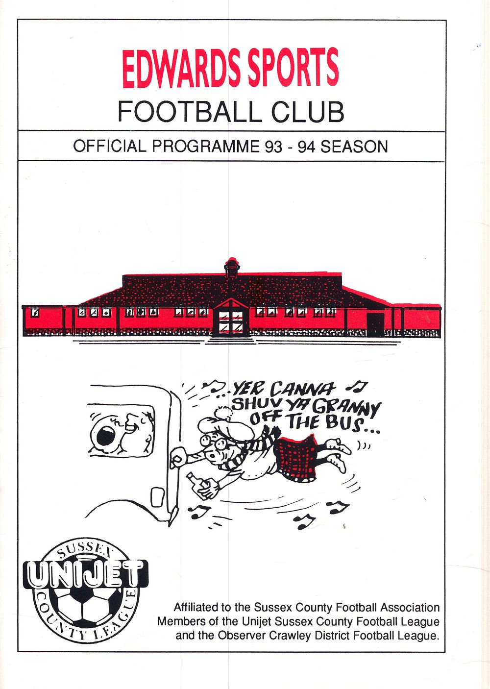 Lot 340: 1x Edwards Sports football club, official programme, season...