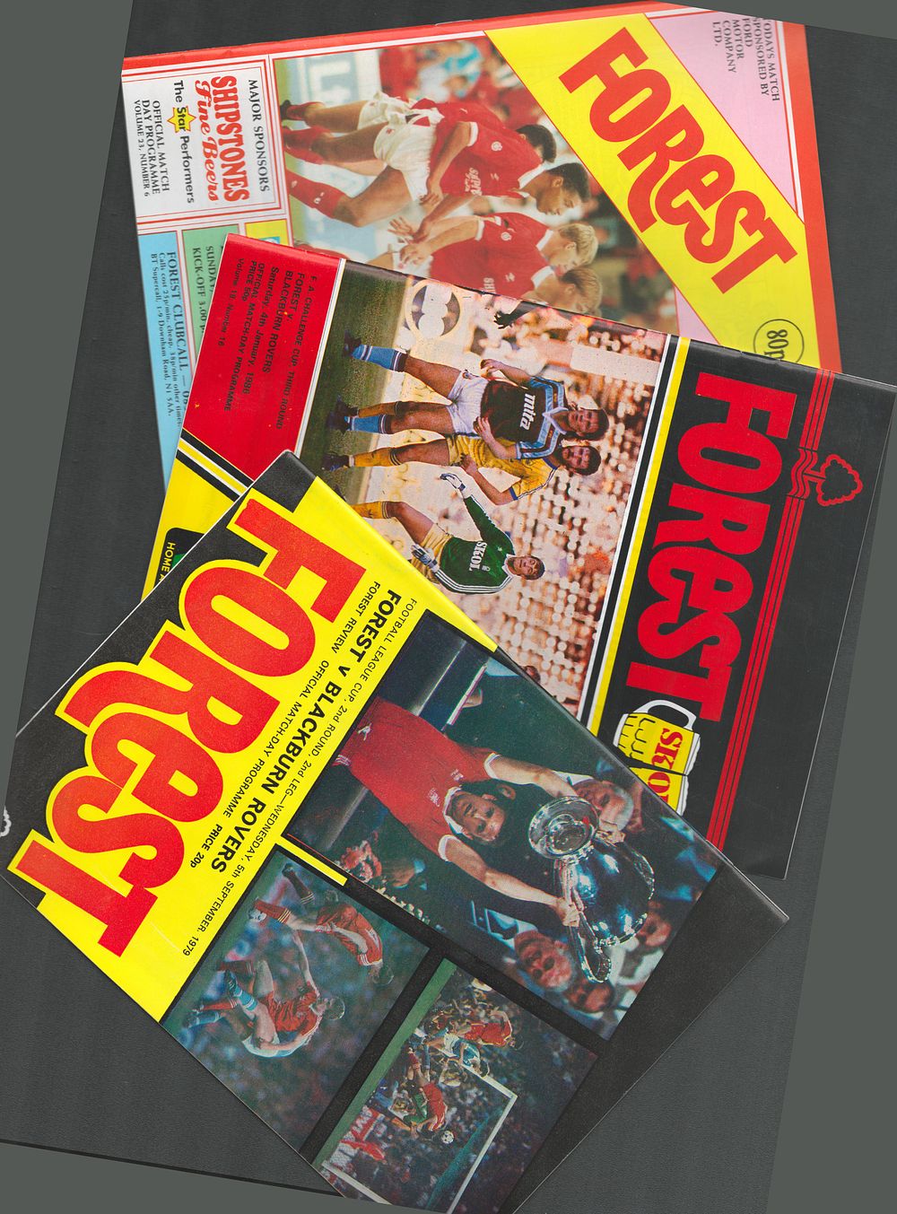 Lot 357: 3x Forest 1979- 1900 Football Programmes vs Blacburn...