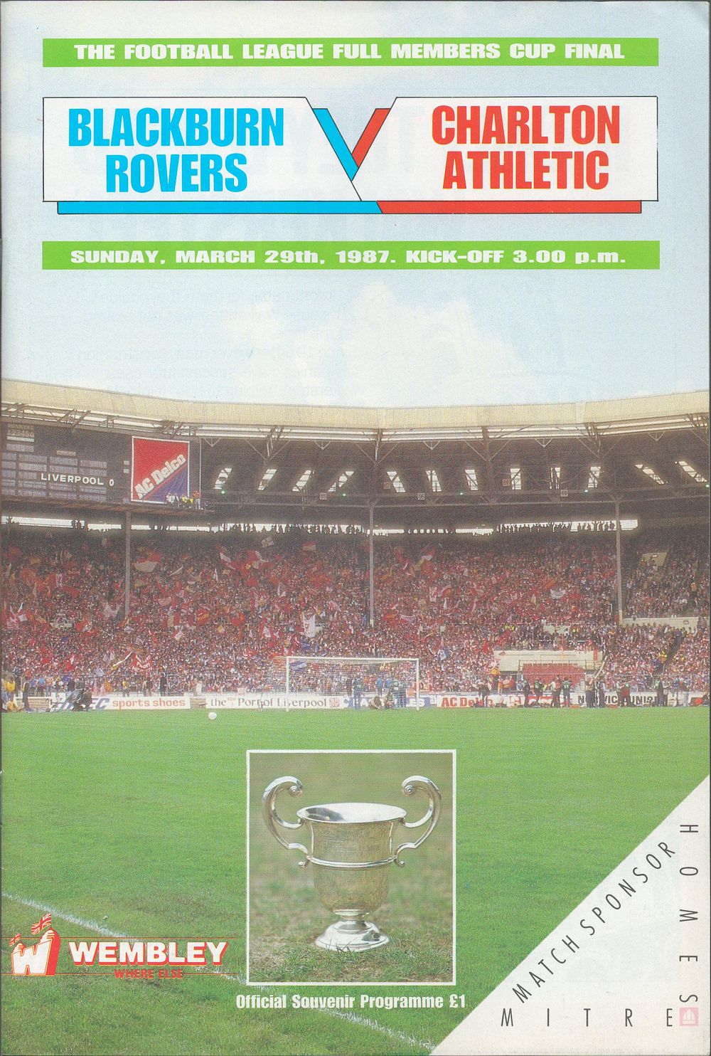 Lot 373: 1x Blackburn Rovers 1986/87 Football Programme vs Charlton...