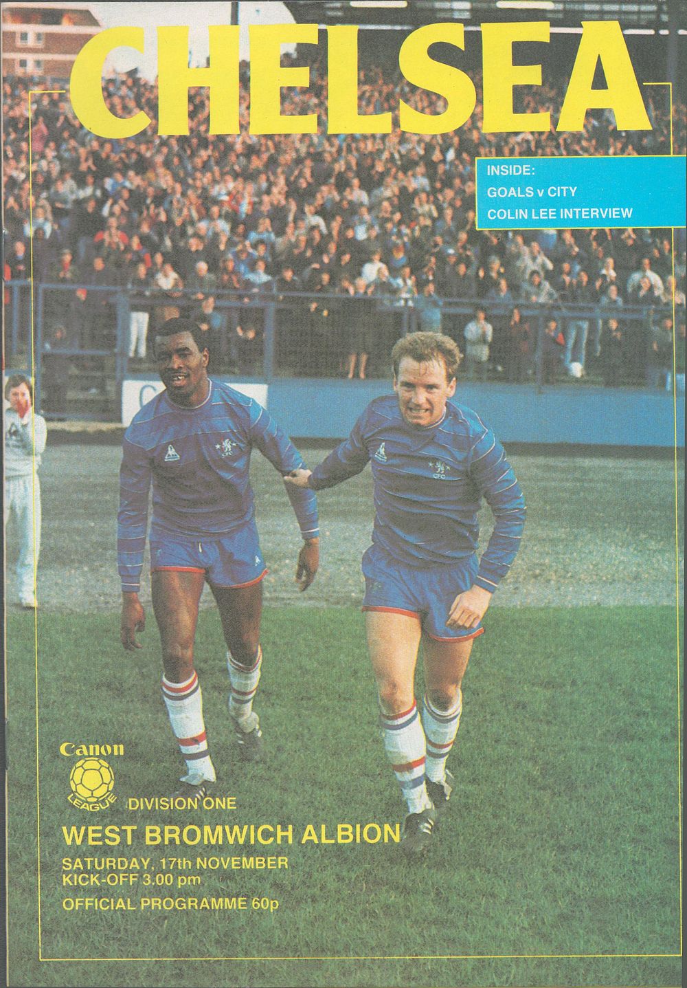 Lot 388: 1x Chelsea 1984/85 Football Programme vs West Bromwich...