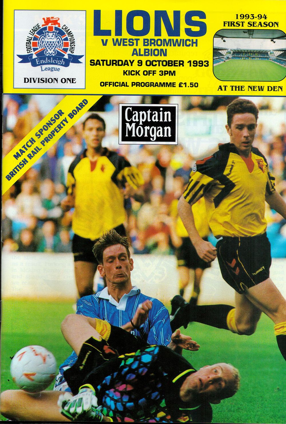 Lot 403: 1x Lions 1993/94 Football Programme v West Bromwich...