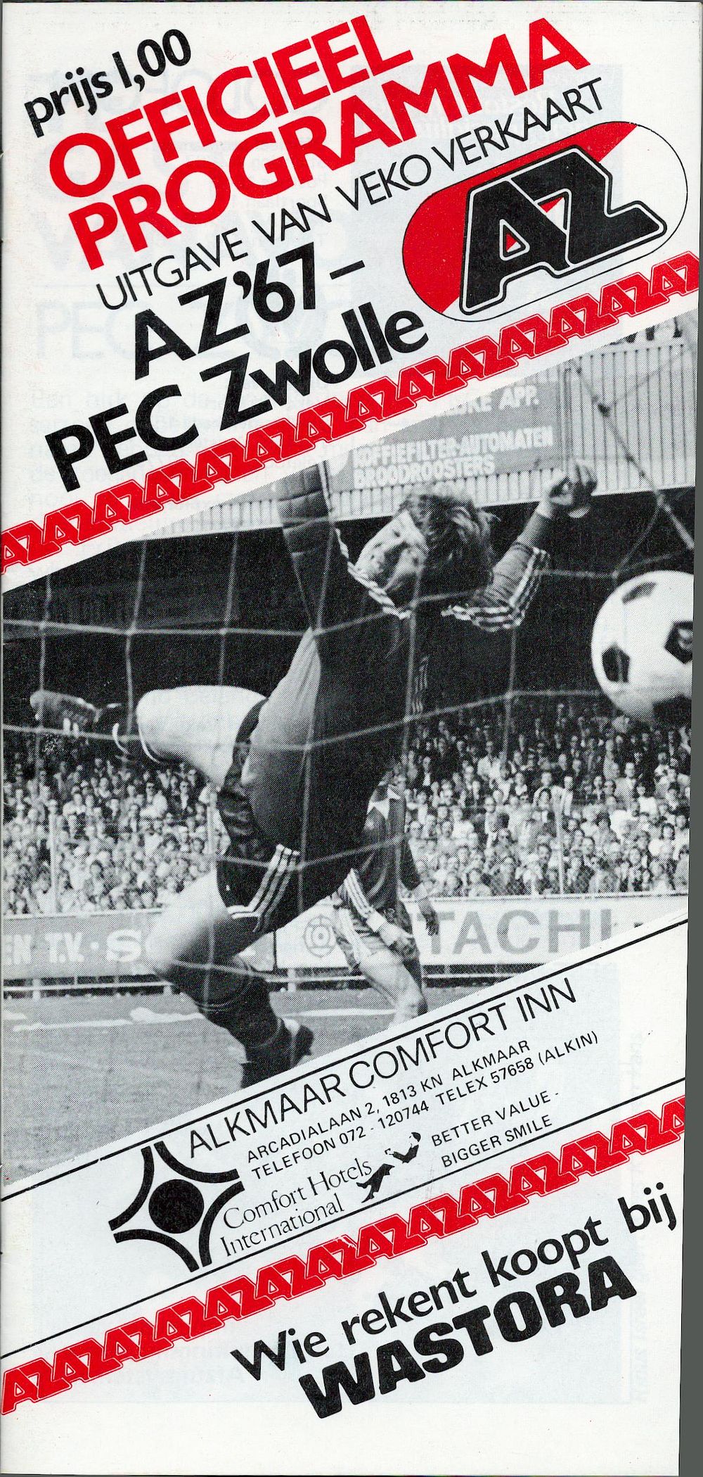 Lot 411: 1 x AZ'67 Football Programme v Pec Zwolle...