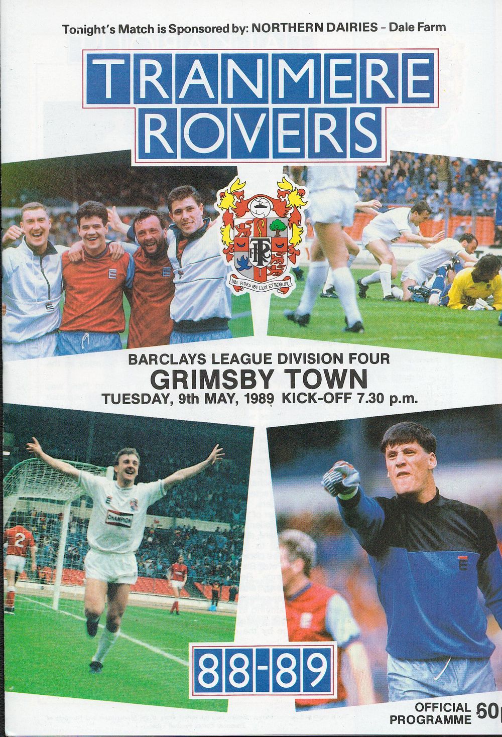 Lot 413: 1 x Tranmere Rovers 1989 Football Programme v...
