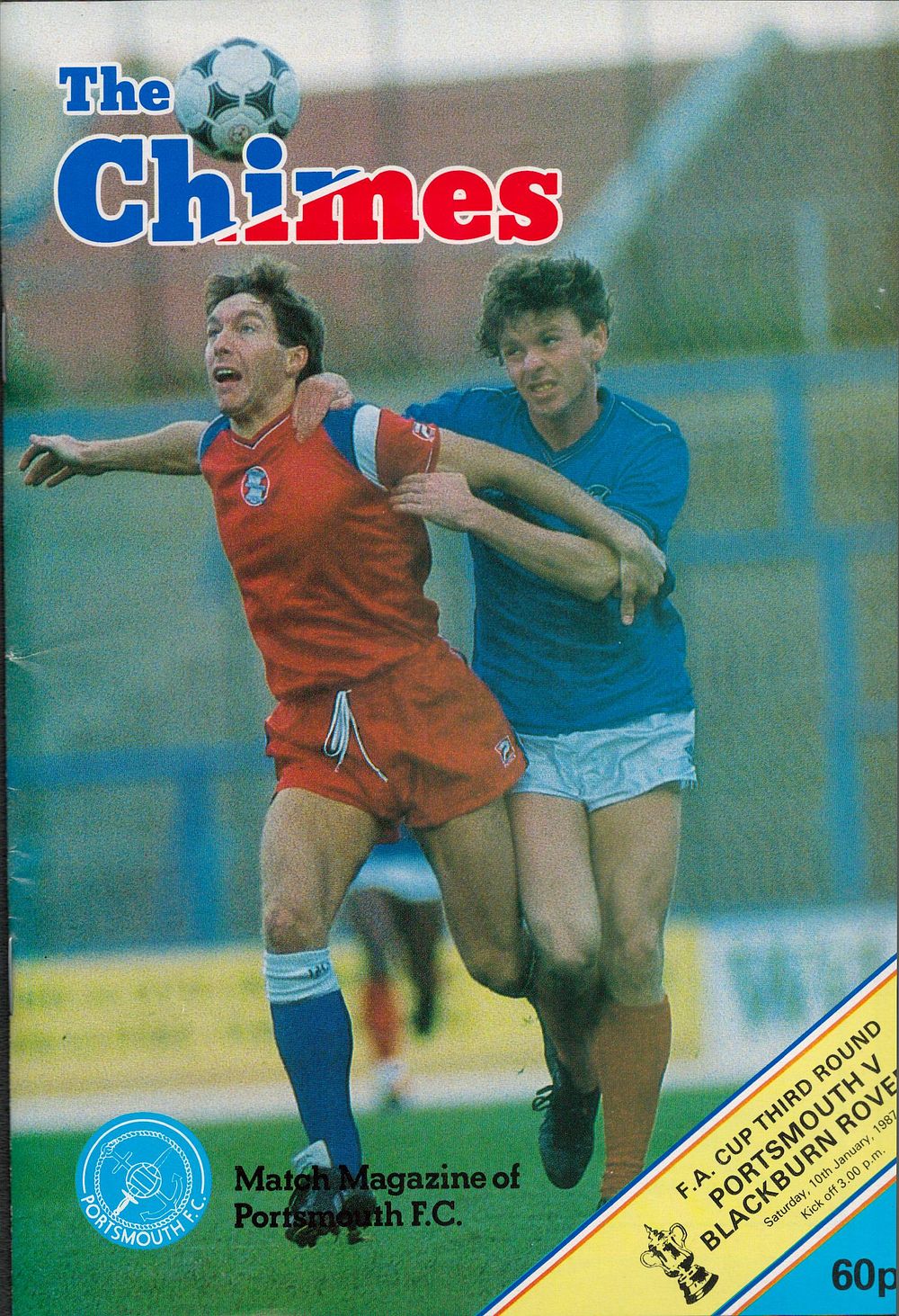 Lot 415: 1 x Portsmouth 1987 Football Programme v Blackburn...