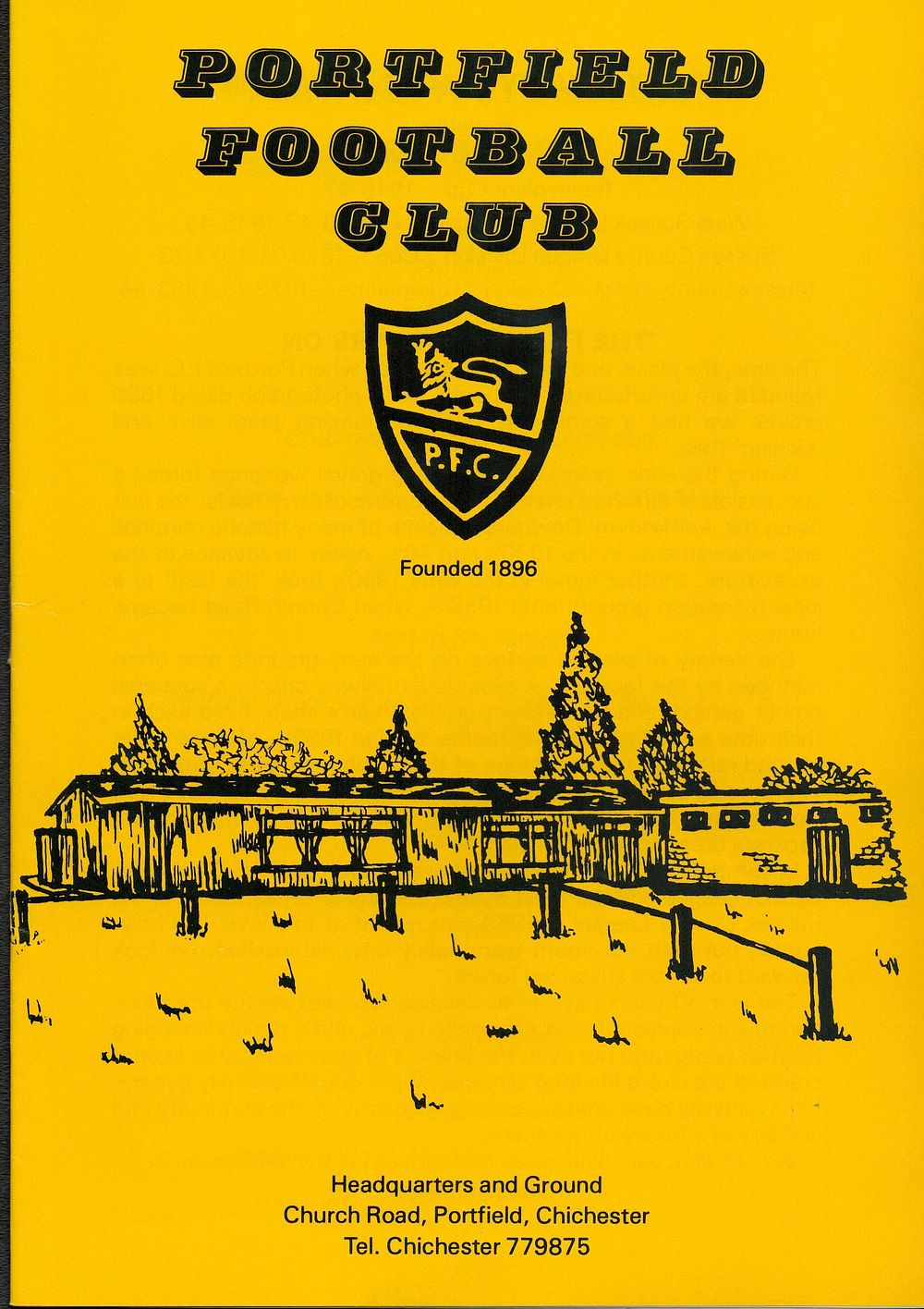 Lot 418: 1 x Portfield FC Football Programme v Three...