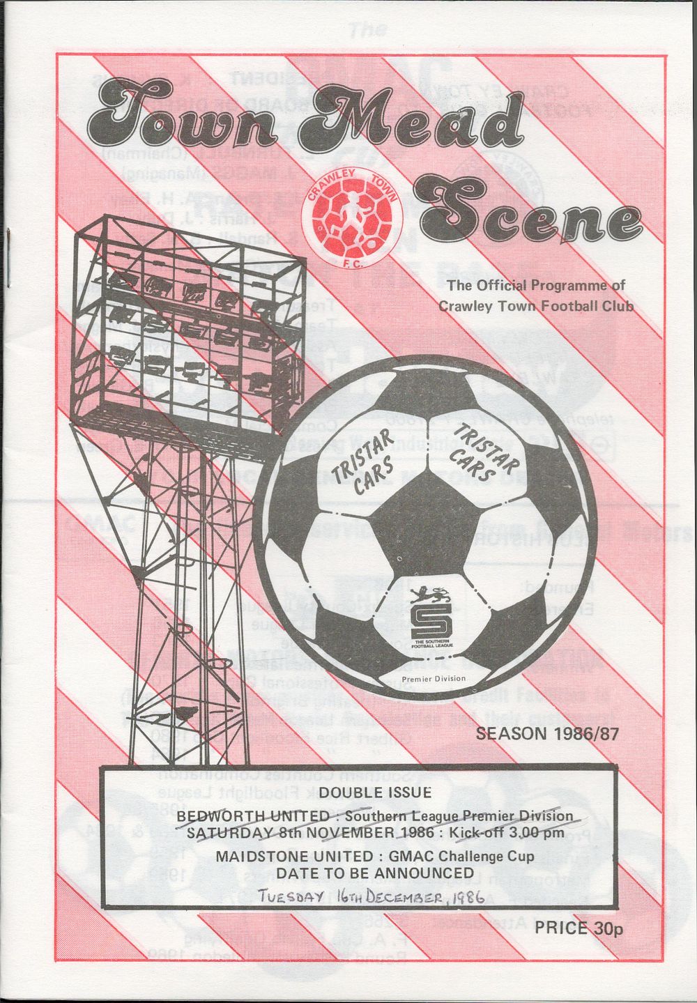 Lot 421: 1x Crawley 1986/87 Football Programme v Maidstone 16/12/1986...