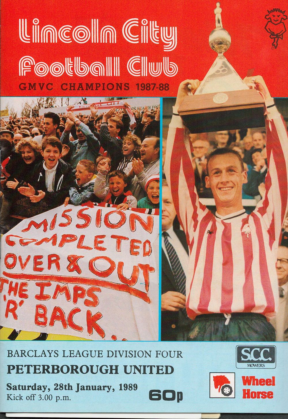 Lot 426: 1 x Lincoln City FC 1989 Football Programme...